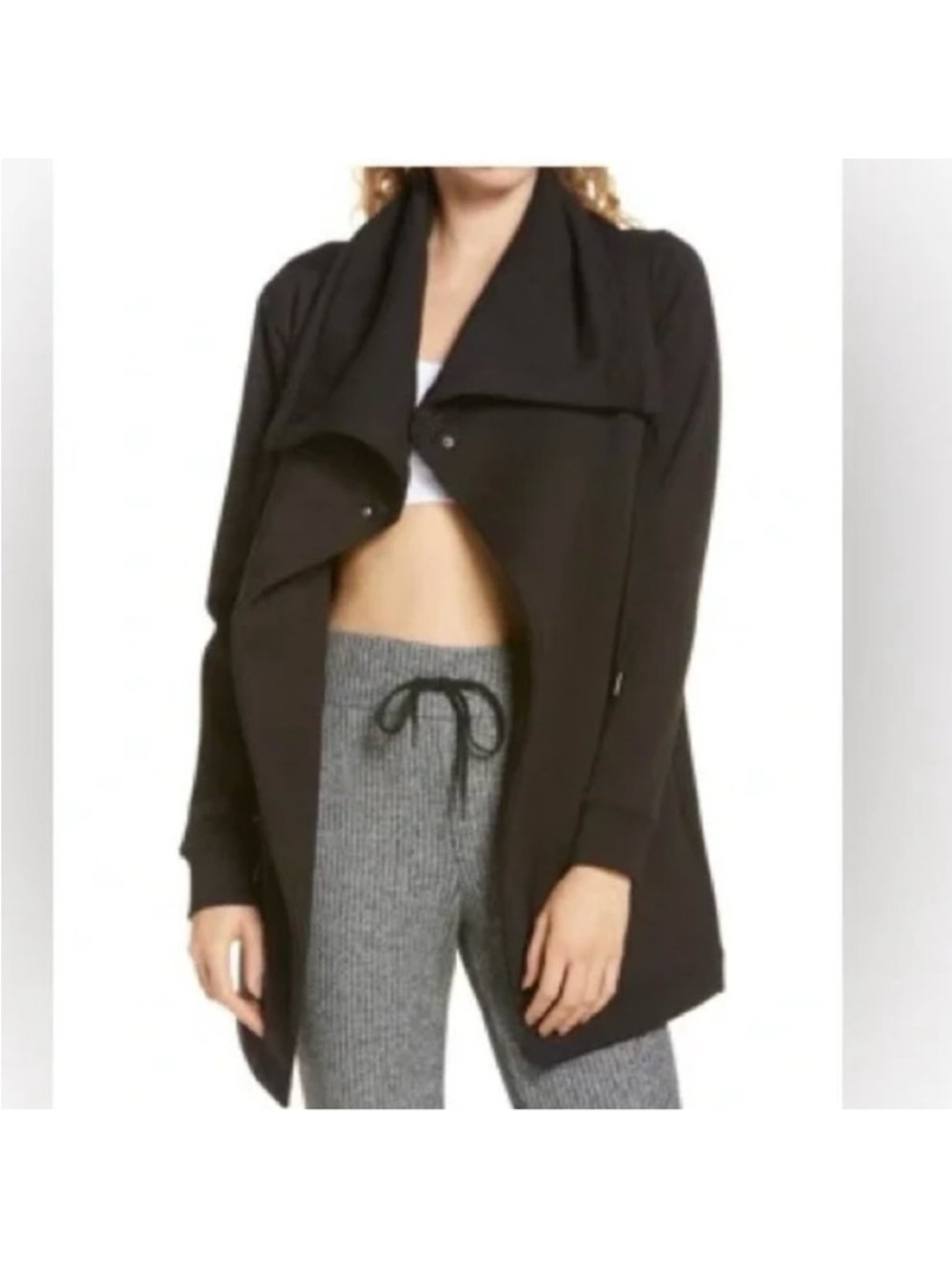 Zella Black Amazing Cozy Wrap Jacket - Picture 4 of 14